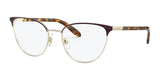 Ralph RA6047 Eyeglasses Shiny Brown On Pale Gold Rims