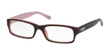 Ralph RA7018 Eyeglasses Shiny Dark Havana On Pink