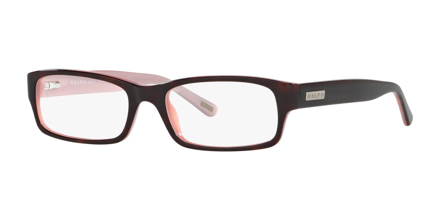 Ralph RA7018 Eyeglasses Shiny Dark Havana On Pink