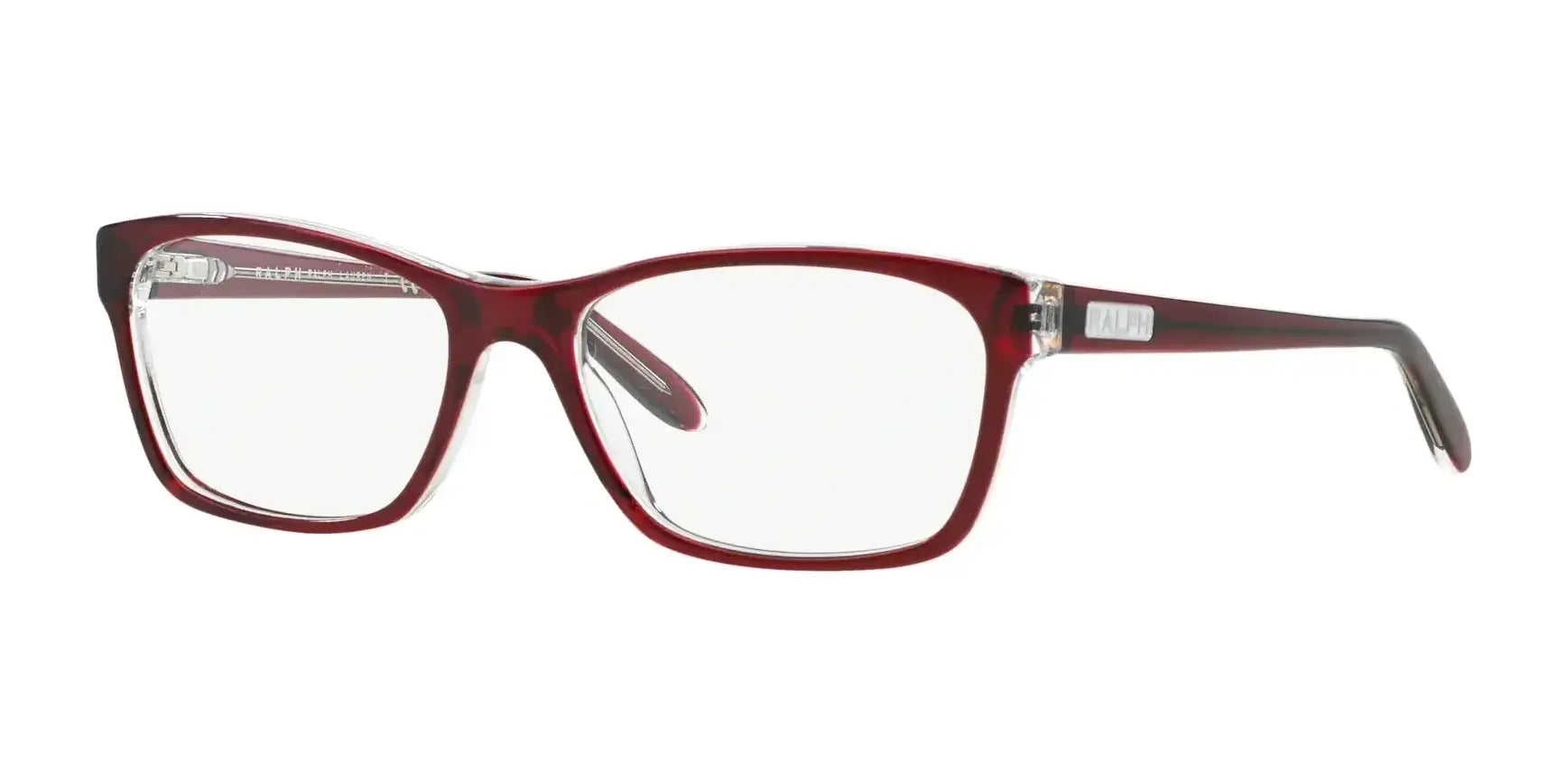 Ralph RA7039 Eyeglasses Shiny Transparent Red On Crystal