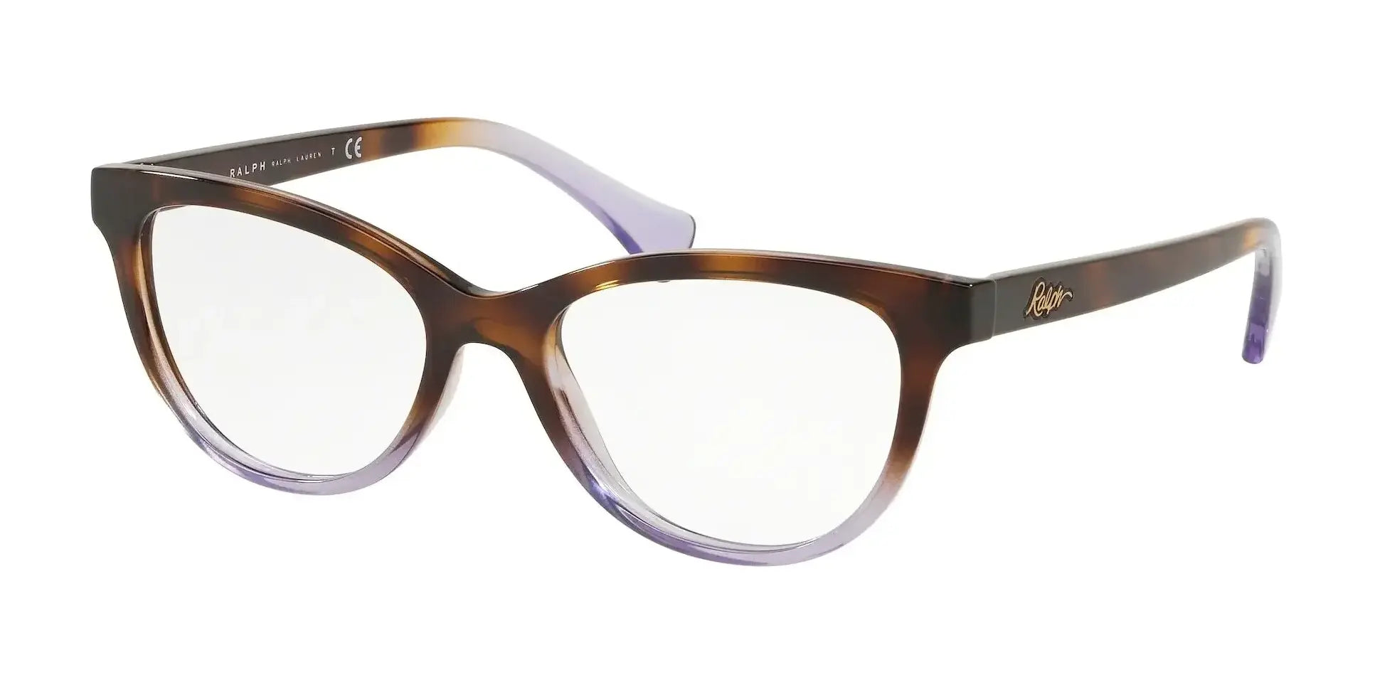 Ralph RA7102 Eyeglasses Shiny Havana Grad Trans Violet