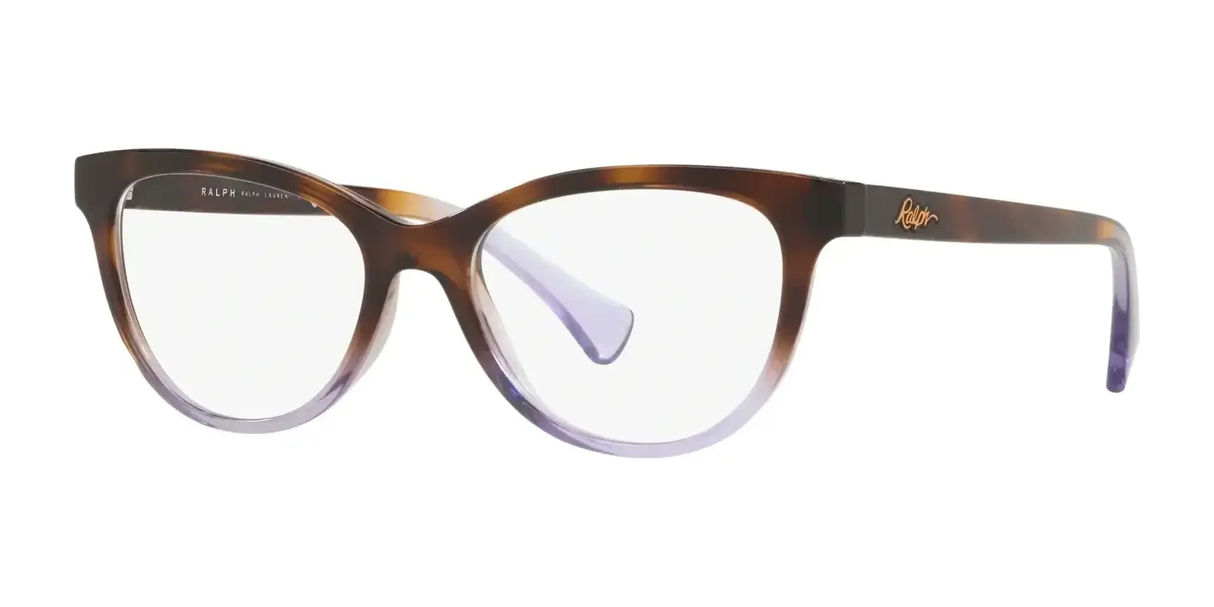 Ralph RA7102 Eyeglasses Shiny Havana Grad Trans Violet