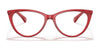 Ralph RA7131 Eyeglasses | Size 55 / Shiny Transparent Red №5734