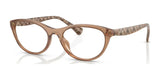 Ralph RA7143U Eyeglasses Shiny Transparent Caramel