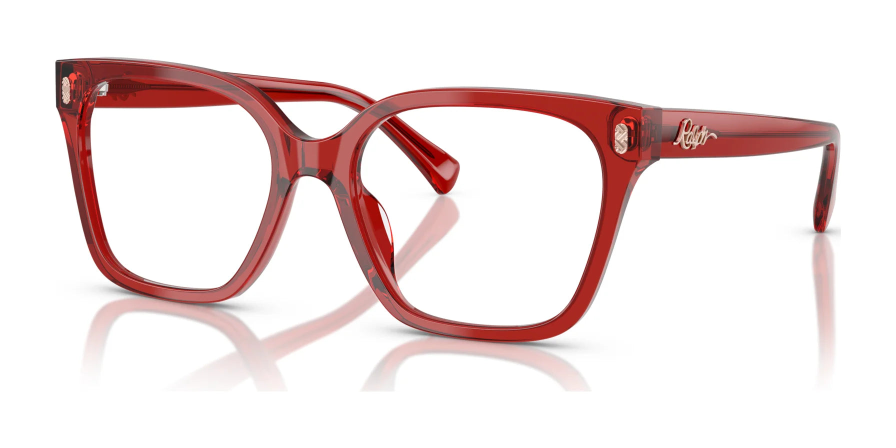 Ralph RA7158U Eyeglasses Shiny Transparent Burgundy