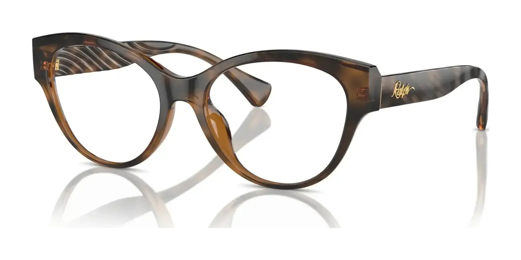 Ralph RA7164U Eyeglasses Shiny Dark Havana