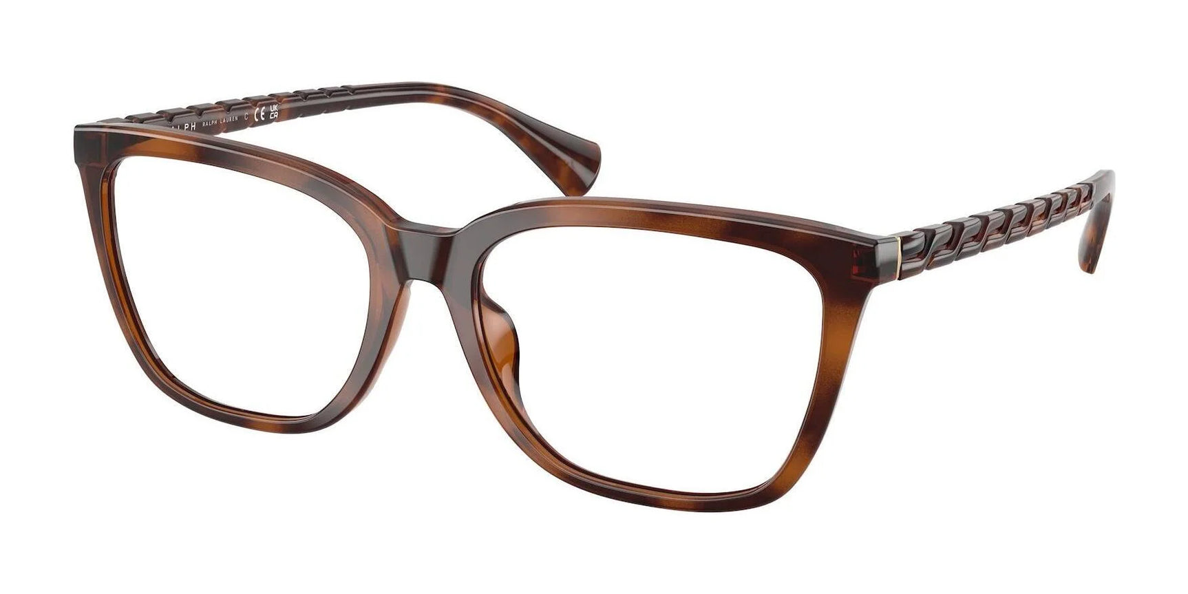 Ralph RA7178U Eyeglasses Shiny Dark Havana