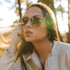 Randolph AMELIA Sunglasses | Size 57 / 22k Chocolate Gold / AGX Nylon (Polarized)