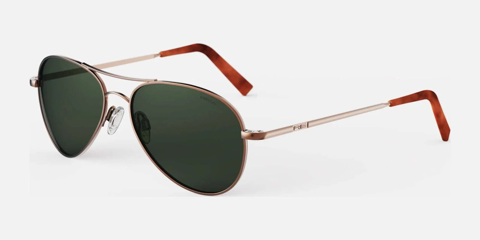 Randolph AMELIA Sunglasses / 22k Chocolate Gold / AGX Polarized Nylon