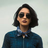 Randolph AMELIA Sunglasses | Size 57 / 22k Chocolate Gold / AGX Nylon (Polarized)