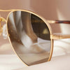 Randolph AMELIA Sunglasses | Size 57 / 22k Chocolate Gold / AGX Nylon (Polarized)