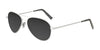 Randolph AMELIA Sunglasses | Size 57 / Satin Silver / Coastal Gray Gradient Nylon (Polarized)