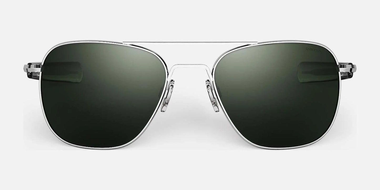 Randolph AVIATOR Sunglasses | Size 52 / Bright Chrome / AGX Non-Polar Glass