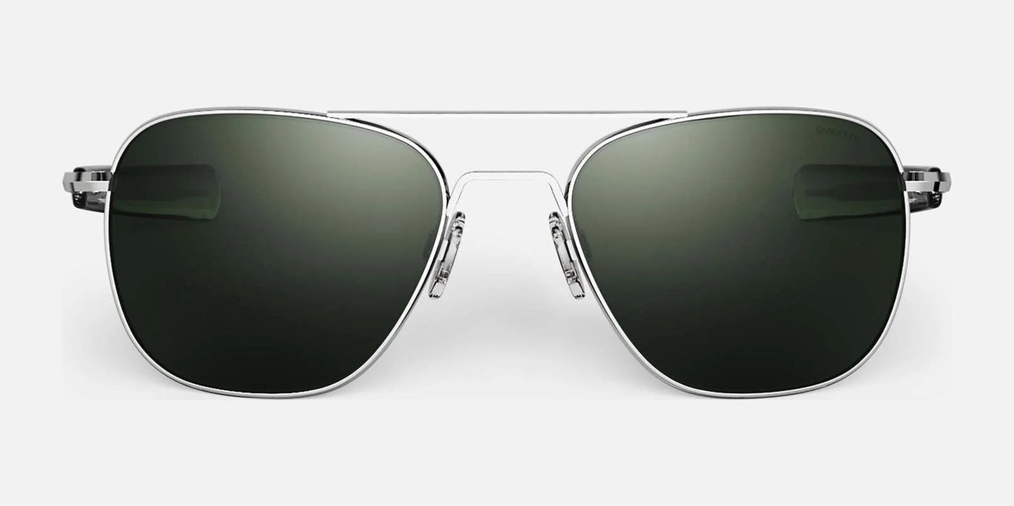 Randolph AVIATOR Sunglasses | Size 55 / Bright Chrome / AGX Polarized Glass