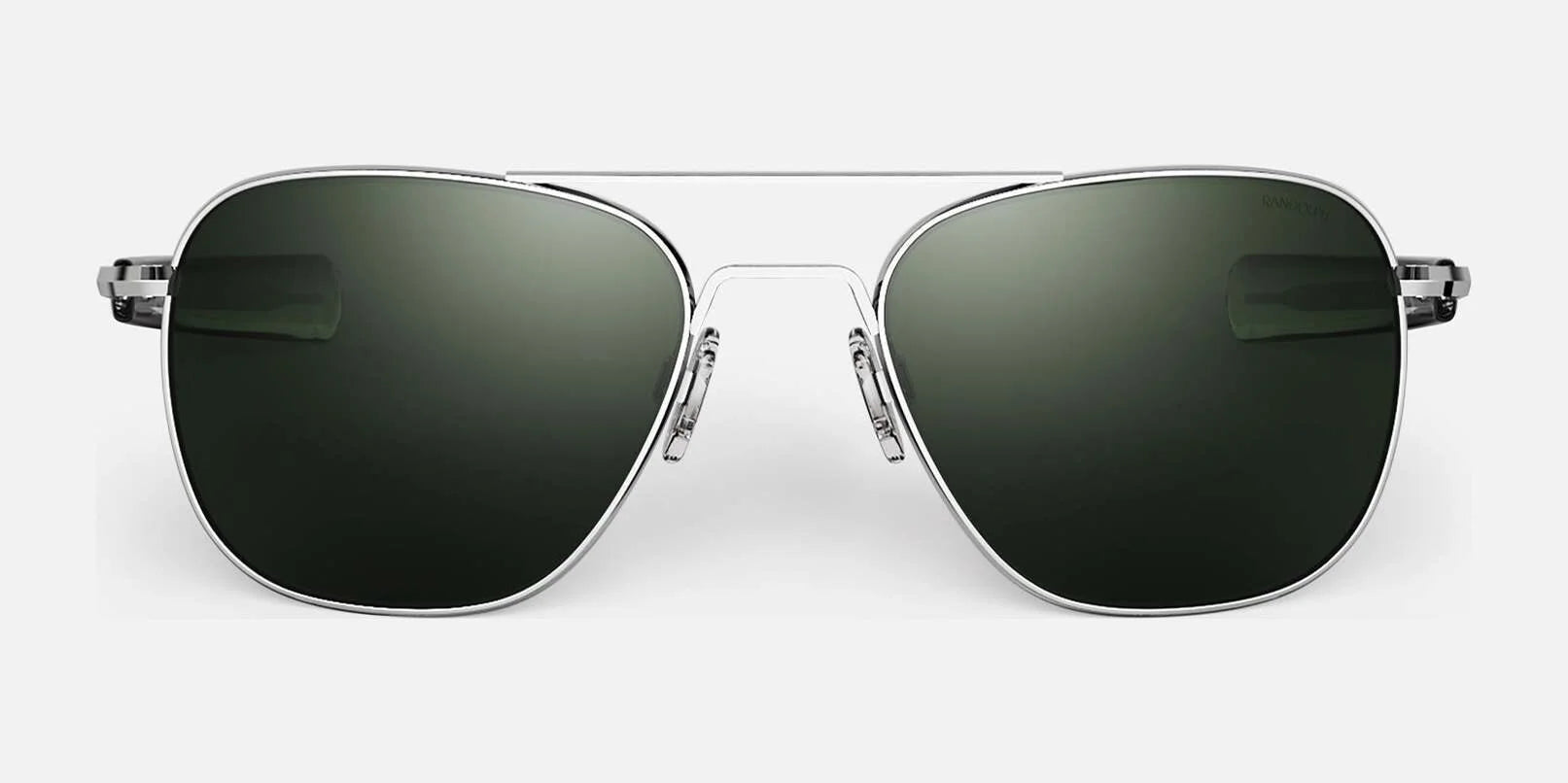 Randolph AVIATOR Sunglasses | Size 55 / Bright Chrome / AGX Polarized Glass