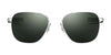 Randolph AVIATOR Sunglasses | Size 55 / Matte Chrome / Nylon Atlantic Blue (Non-Polar)