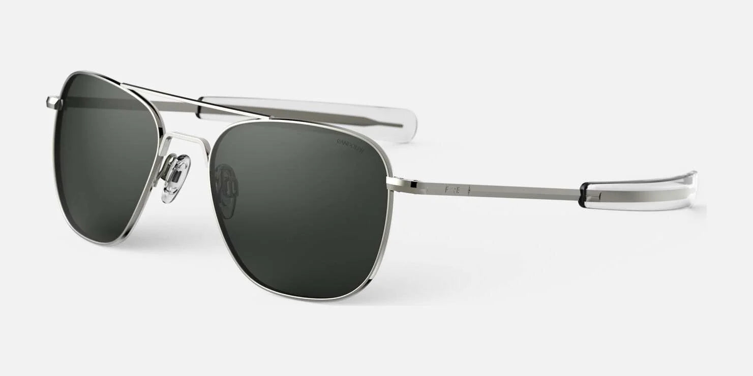 Randolph AVIATOR Sunglasses | Size 52 / Gunmetal / American Gray Polarized Glass