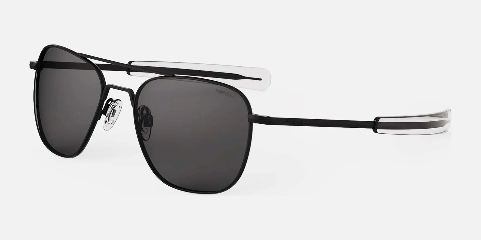 Randolph AVIATOR Sunglasses | Size 58 / Matte Black / American Gray Polarized Glass