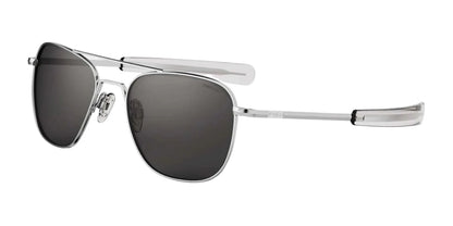 Randolph AVIATOR Sunglasses | Size 55 / Bright Chrome / American Gray Polarized Glass
