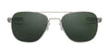 Randolph AVIATOR Sunglasses | Size 58 / Matte Chrome / Nylon Atlantic Blue (Non-Polar)