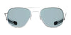 Randolph AVIATOR Sunglasses | Size 58 / Matte Chrome / Nylon Atlantic Blue (Non-Polar)