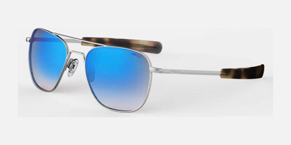 Randolph AVIATOR Sunglasses | Size 55 / Matte Chrome / Northern Lights Polarized Gradient Nylon