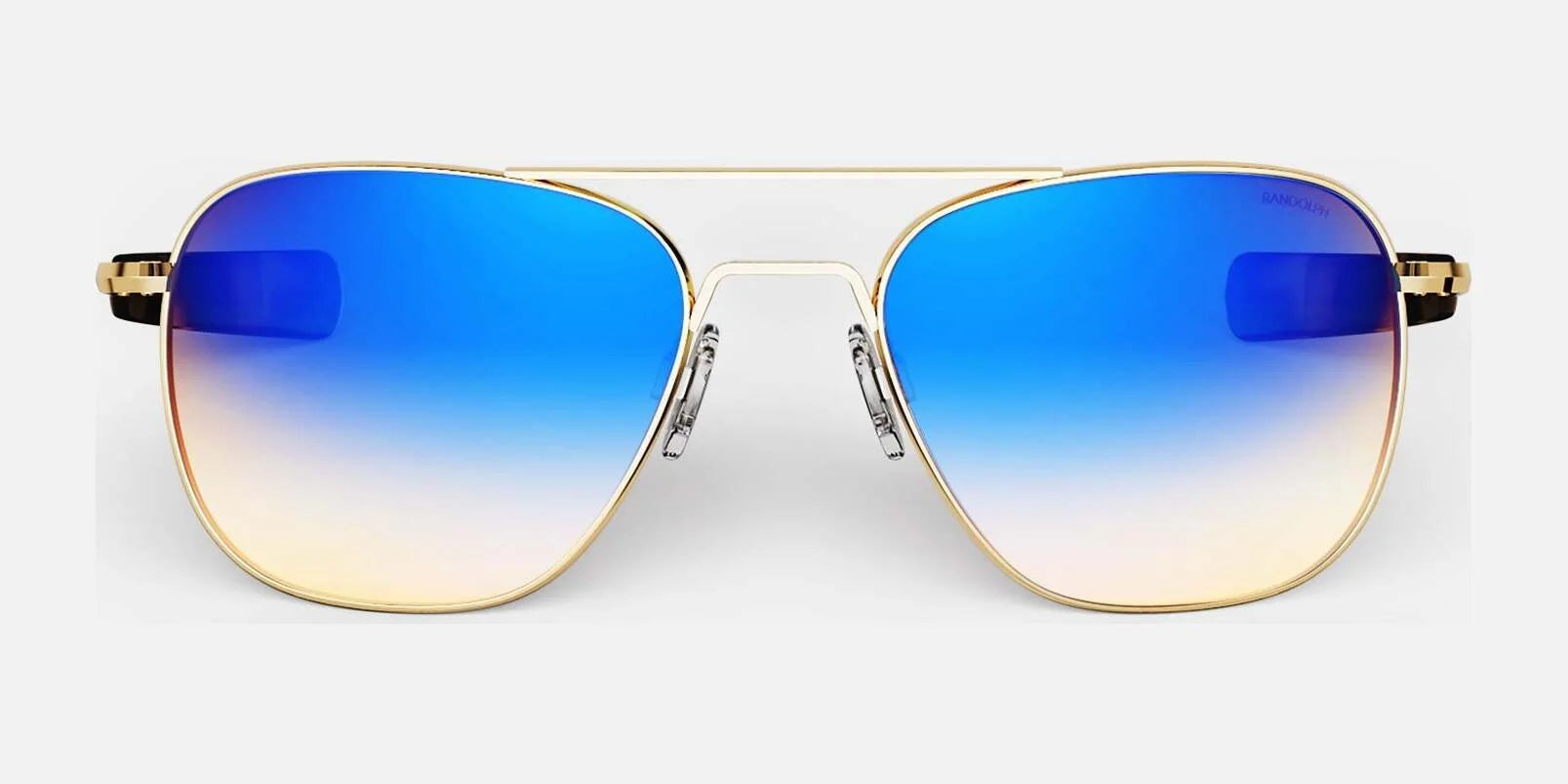 Randolph AVIATOR Sunglasses | Size 55 / 23k Gold / Northern Lights Polarized Gradient Nylon