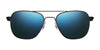 Randolph AVIATOR Sunglasses | Size 55 / Matte Chrome / Nylon Atlantic Blue (Non-Polar)