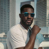 Randolph AVIATOR Sunglasses | Size 61 / Matte Chrome / Nylon Atlantic Blue (Non-Polar)