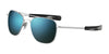 Randolph AVIATOR Sunglasses | Size 52 / Matte Chrome / Cobalt Glass (Polarized)