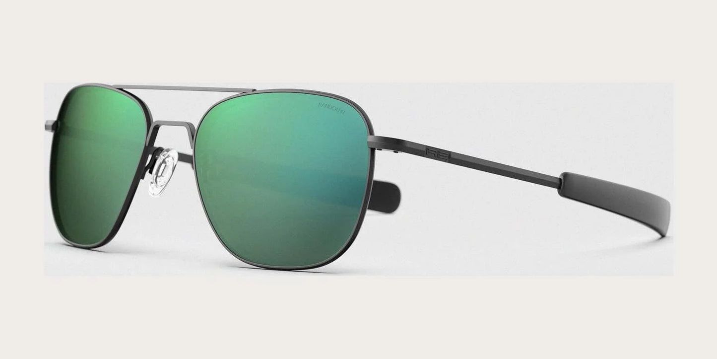 Randolph AVIATOR Sunglasses | Size 55 / Matte Black / Polarized