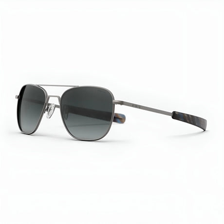 Randolph AVIATOR Sunglasses | Size 55 / Satin Gunmetal / Slate Polarized Gradient Nylon