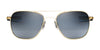 Randolph AVIATOR Sunglasses | Size 61 / Matte Chrome / Nylon Atlantic Blue (Non-Polar)