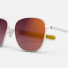 Randolph AVIATOR Sunglasses | Size 58 / Matte Chrome / Nylon Atlantic Blue (Non-Polar)