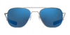 Randolph AVIATOR Sunglasses | Size 58 / Matte Chrome / Nylon Atlantic Blue (Non-Polar)