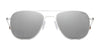 Randolph AVIATOR Sunglasses | Size 58 / Matte Chrome / Nylon Atlantic Blue (Non-Polar)