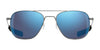 Randolph AVIATOR Sunglasses | Size 58 / Matte Chrome / Nylon Atlantic Blue (Non-Polar)