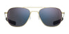 Randolph AVIATOR Sunglasses | Size 58 / Matte Chrome / Nylon Atlantic Blue (Non-Polar)