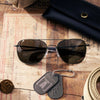 Randolph AVIATOR CLASS A Sunglasses / Desert Sand / Glass American Gray (Non-Polar) / Size 52