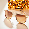 Randolph AVIATOR FUSION Sunglasses / Matte Chrome / Slate Gradient Nylon (Polarized) / Size 55