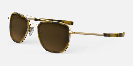 Randolph AVIATOR FUSION Sunglasses / 23k Gold / Cape Sand Polarized Gradient Nylon