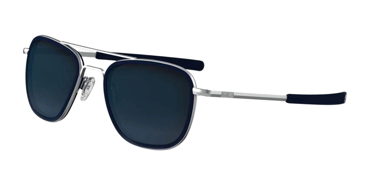 Randolph AVIATOR FUSION Sunglasses / Matte Chrome / Slate Polarized Gradient Nylon
