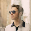 Randolph AVIATOR FUSION Sunglasses / Matte Chrome / Slate Gradient Nylon (Polarized) / Size 55
