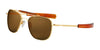 Randolph AVIATOR II Sunglasses | Size 55 / 23k Gold / American Tan Glass (Polarized)