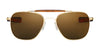 Randolph AVIATOR II Sunglasses | Size 55 / 23k Gold / American Tan Glass (Polarized)