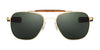 Randolph AVIATOR II Sunglasses | Size 55 / 23k Gold / American Tan Glass (Polarized)