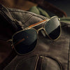 Randolph AVIATOR II Sunglasses | Size 55 / 23k Gold / American Tan Glass (Polarized)