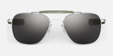 Randolph AVIATOR II Sunglasses / Matte Chrome / American Gray Non-Polar Glass