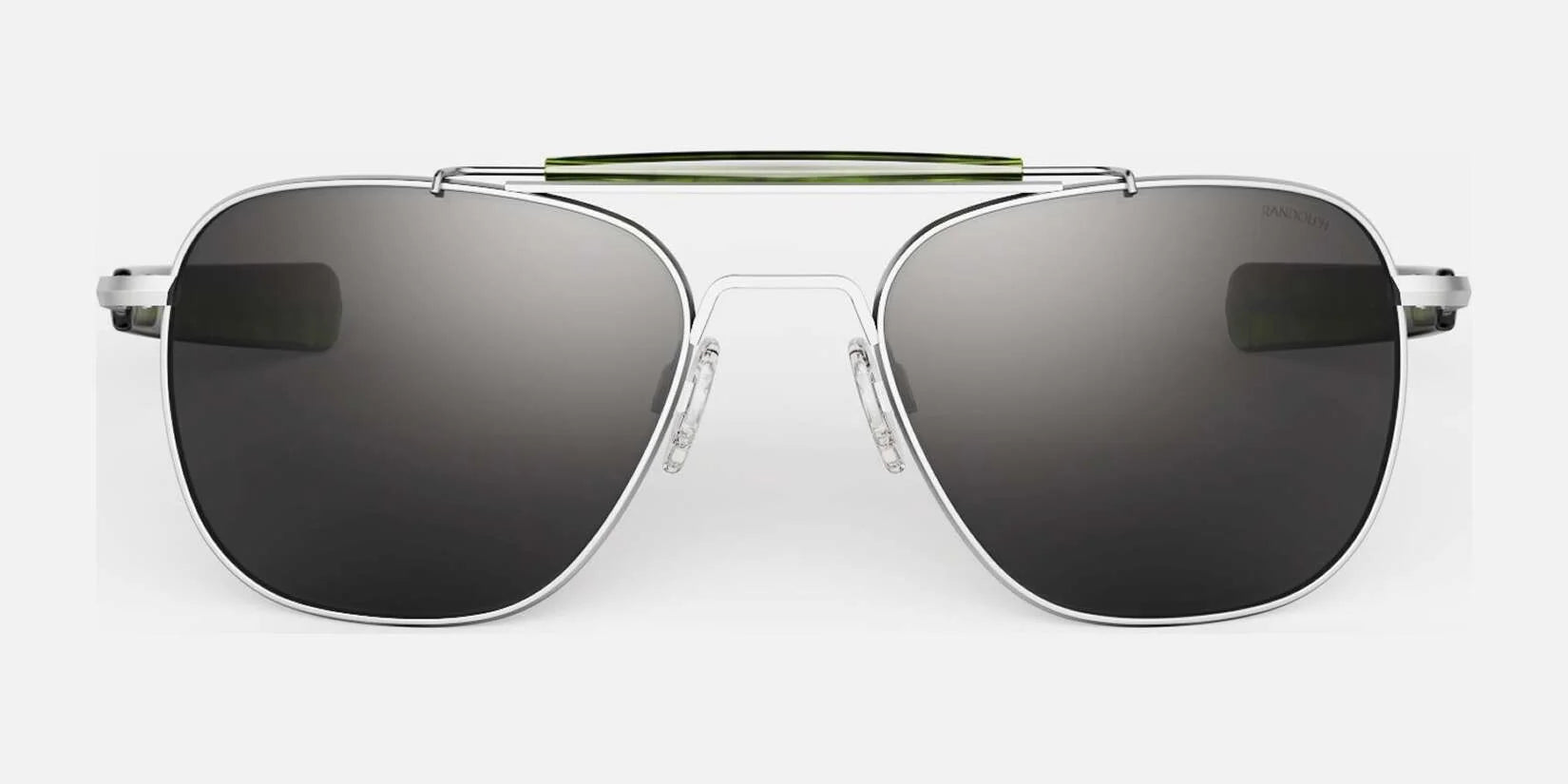 Randolph AVIATOR II Sunglasses / Matte Chrome / American Gray Non-Polar Glass