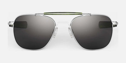 Randolph AVIATOR II Sunglasses / Matte Chrome / American Gray Non-Polar Glass